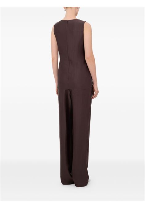fonda draped top woman brown LOULOU DE SAISON | FONDADARK BROWN